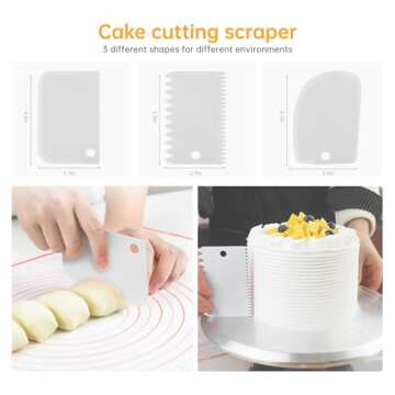 12 Inch Round Aluminum Revolving Cake Decorating Stand,Cake Turntable, Rotating Cake Stand,for Cake,Pastries and Cake Decorations