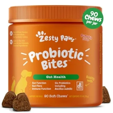 Zesty Paws Probiotics for Dogs - Digestive Enzymes for Gut Flora, Digestive Health, Diarrhea & Bowel...