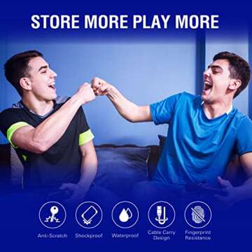 Silicon Power 2TB Portable Hard Drive A62 for Gaming & More