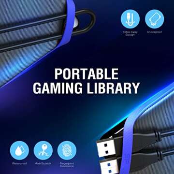 Silicon Power 2TB Portable Hard Drive A62 for Gaming & More
