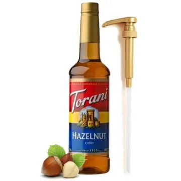 Hazlenut Coffee Flavored Syrup 25 4 Ounces Hazelnut Syrup Coffee Toppings with Fresh Finest Coffee Syrup Dispenser Pump