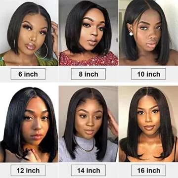 larima 200% Density Short Bob Straight Wig Human Hair for Black Women Pre Plucked 4x4 Undetectable HD Lace Closure Wigs Wear and Go Glueless Wig Human Hair Natural Black Color Bob Wig 12 Inch