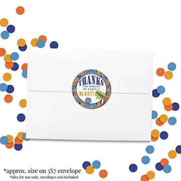 Dart Gun Birthday Stickers for Fun Party Favors and Gifts