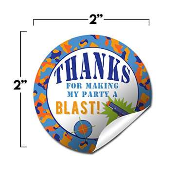 Dart Gun Birthday Stickers for Fun Party Favors and Gifts