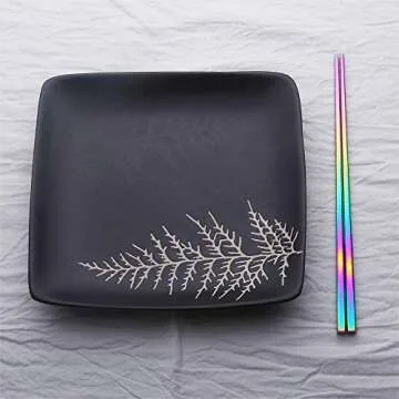 HuaLan Stainless Steel Chopsticks Series-Reusable Multicolor Lightweight 304 Stainless Steel Chopsticks Metal chopsticks 5 Pairs Gift Set