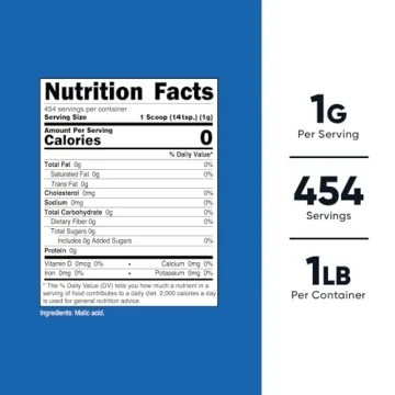 Nutricost Malic Acid Powder 1LB Gluten Free Non-GMO