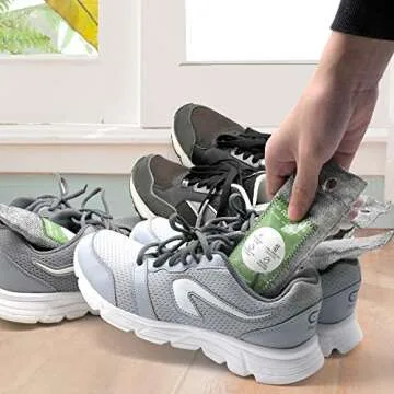 16 Pack Bamboo Charcoal Air Purifying Bag, Activated Charcoal Bags Odor Absorber, Moisture Absorber, Natural Car Air Freshener, Shoe Deodorizer, Odor Eliminators For Home, Pet, Closet (16x50g)