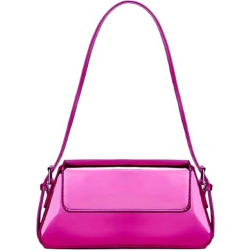 Motleader Silver Metallic Evening Bag for Women Y2K Silver Leather Shoulder Bags Sparkle Purse for P...