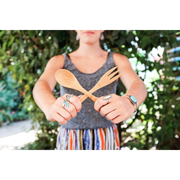 Kids Bamboo Reusable Utensils – Eco-Friendly & Dishwasher Safe