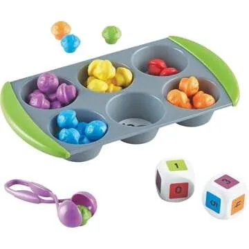 Mini Muffin Match Math Activity Set for Preschool Learning