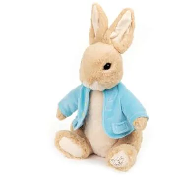 GUND Beatrix Potter Classic Peter Rabbit in Blue Coat Deluxe Soft Plush Stuffed Animal Bunny, Brown, 11”