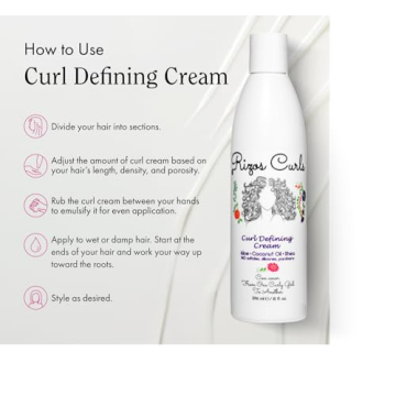 Rizos Curls Cream for Defined Waves Curls Coils 10 oz