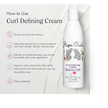Rizos Curls Cream for Defined Waves Curls Coils 10 oz