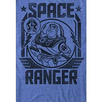 Disney Men's Toy Story Buzz Lightyear Space Ranger Graphic T-Shirt, Royal Heather, XX-Large