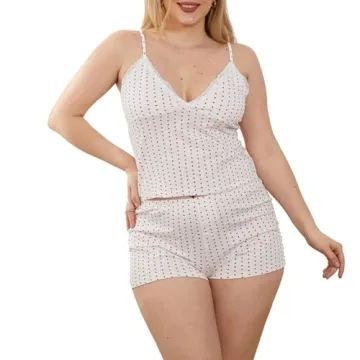 NUFIWI Women Y2K Heart Print Lounge Set for Summer Style