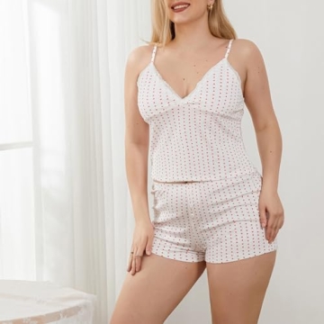 NUFIWI Women Y2K Heart Print Lounge Set for Summer Style