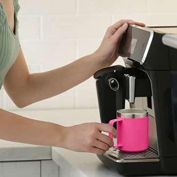 ALOUFEA 12oz Insulated Coffee Mug with Lid