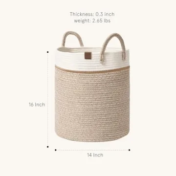 Stylish LA JOLIE MUSE Woven Storage Basket for Every Home