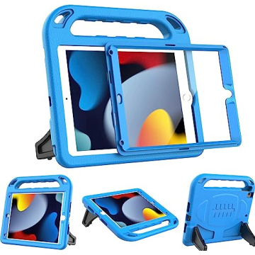 BMOUO Kids Case for New iPad 10.2 - 2021/2020/2019, Shockproof with Stand