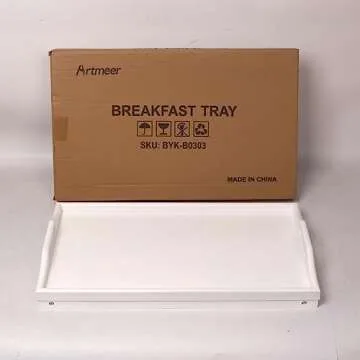 Bed Tray Table Bamboo Breakfast Food Tray with Folding Legs Kitchen Platters Serving Tray for Bed TV Table Desk Laptop Computer Snack Tray