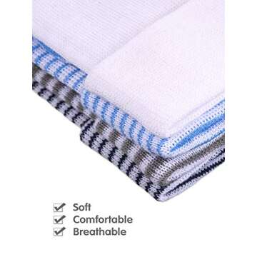 Geyoga Newborn Baby Boy Hat Newborn Beanie Stripes Hat Toddler Soft Caps Infant Cotton Knit Caps for...