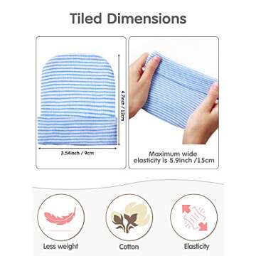 Geyoga Newborn Baby Boy Hat Newborn Beanie Stripes Hat Toddler Soft Caps Infant Cotton Knit Caps for Baby Boys 0-6 Months(Cute Colors,4 Pieces)