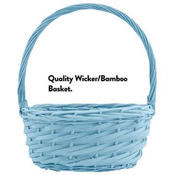 Blue Easter Basket for Kids and Adults Filled with Treats
