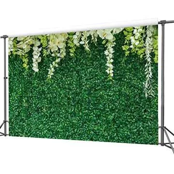 CHAIYA 7X5FT Green Leaves Backdrops for Weddings and Parties
