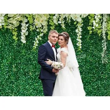 CHAIYA 7X5FT Green Leaves Backdrops for Weddings and Parties