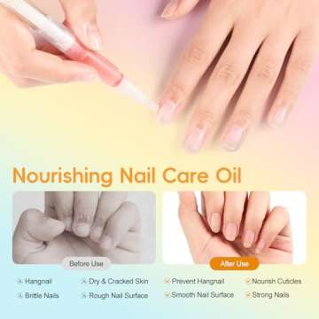 COSCELIA 8pcs Cuticle Oil Pen Bulk for Nails Polish Repair Pen Nail Nourishment Polish with Vitamins to Nourish and Moisturize Skin for Cuticle Nail Care