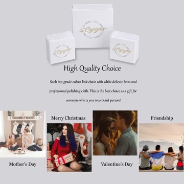 OYOGAA 5MM Colorful Tennis Necklace for Men and Women