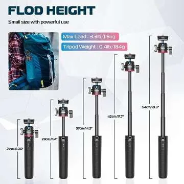 ULANZI MT-73 Extension Pole Tripod, Mini Selfie Stick Tripod Stand Handle Grip for Webcam Canon G7X Mark III Sony ZV-1 RX100 VII A6400 A6600 Cameras Vlogging