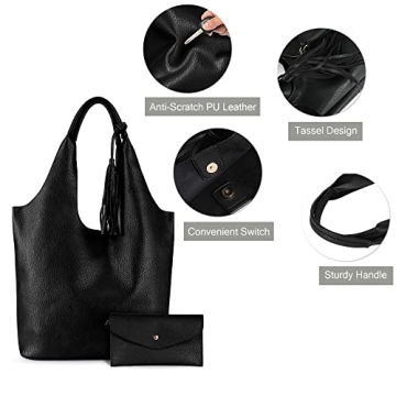 Montana West Large Vegan Leather Hobo Bag for Women