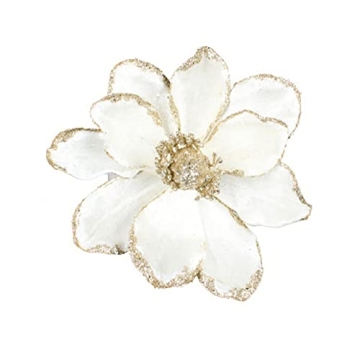 vctops 10 PCS Glitter Artificial Flower Christmas Tree Wreath DIY Ornaments 6.3 Inch Faux Flower for...