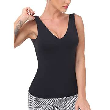 Stylish Workout Yoga Tank Tops with Built In Bra