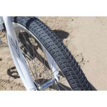 Firmstrong Urban Women's Beach Cruiser Bike, Single Speed Bicycle, 26 Inch Wheels, Aluminum, White