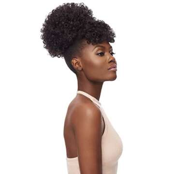 Outre Synthetic Bang x Pony Quick Ponytail - Nasha - 1B (Off Black)