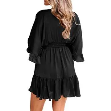 Aoysky V Neck Mini Dress for Every Occassion