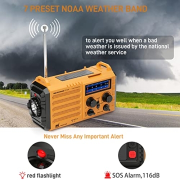NOAA Emergency Weather Radio Portable Hand Crank