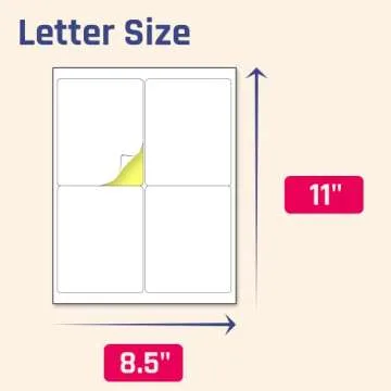 Versatile (4" x 5") White Label Stickers for Crafting