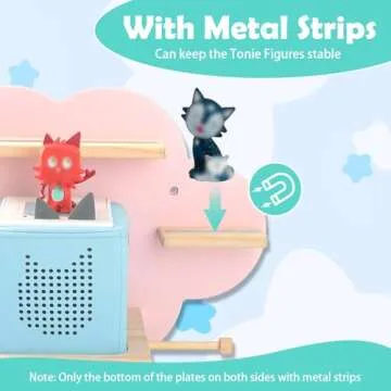 Taladad Toniebox Shelf: Magnetic Floating Storage for Kids