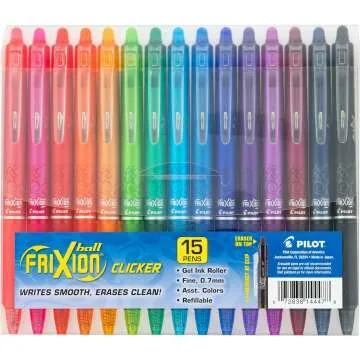 Pilot FriXion Clicker Gel Pens - Erasable Ink for Precision