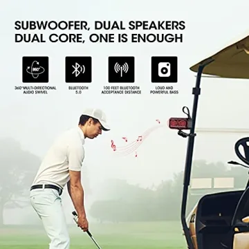 Roykaw Portable Bluetooth Speaker for Golf Carts