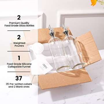 Molimoli Oil and Vinegar Dispenser Set for Kitchen Use