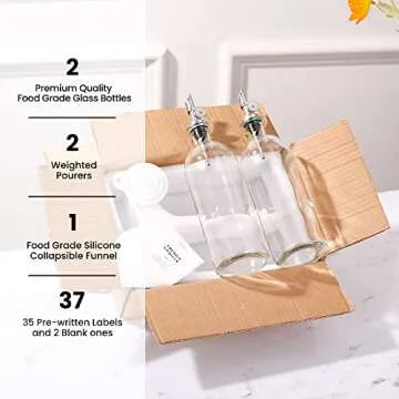 Molimoli Oil and Vinegar Dispenser Set for Kitchen Use