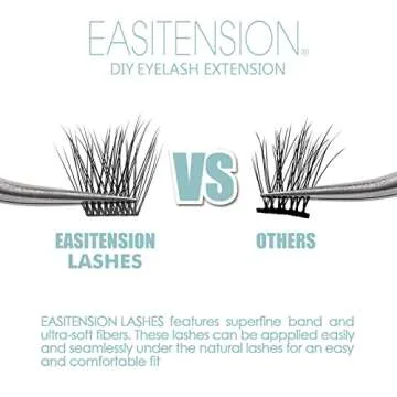 DIY Eyelash Extension, 3D Effect Individual Glue Bonded Clusters Volume Lashes pack, Home Eyelash Ex...