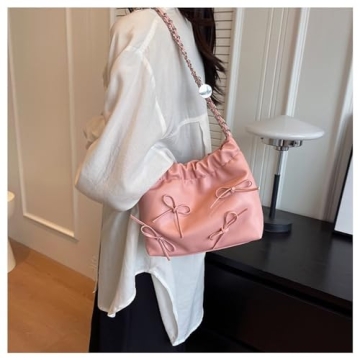 Bow Tie Coquette Bucket Bag Stylish Crossbody Purse