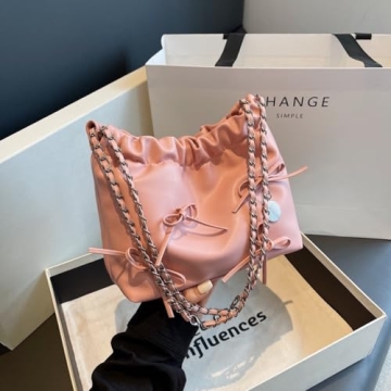 Bow Tie Coquette Bucket Bag Stylish Crossbody Purse