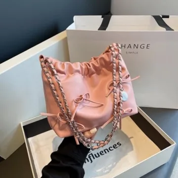 Bow Tie Coquette Bucket Bag Stylish Crossbody Purse