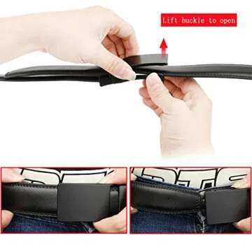 HIMI Comfort Leather Ratchet Dress Belt - Suit Pant Size 28"-44"